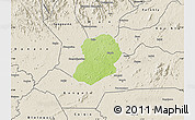Physical Map of Logouale, shaded relief outside