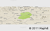 Physical Panoramic Map of Logouale, shaded relief outside