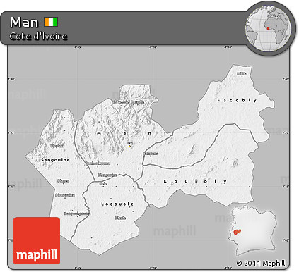 Gray Map of Man, single color outside