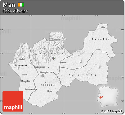 Gray Map of Man, single color outside