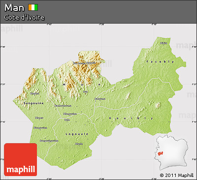 Physical Map of Man, cropped outside