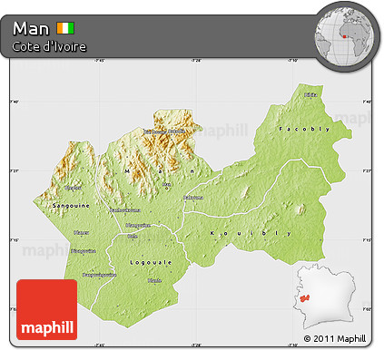 Physical Map of Man, single color outside