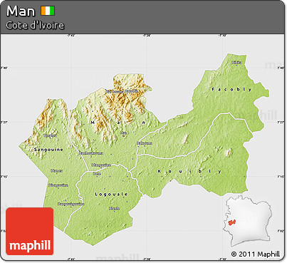 Physical Map of Man, single color outside