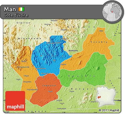 Political Map of Man, physical outside