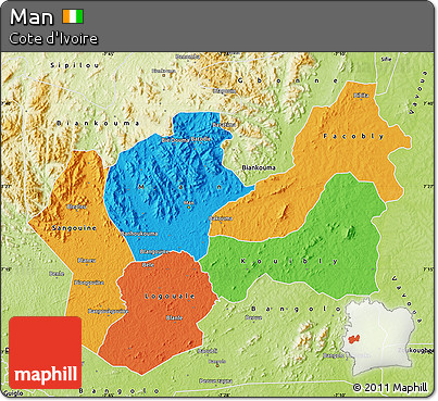 Political Map of Man, physical outside