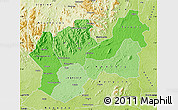 Political Shades Map of Man, physical outside
