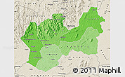 Political Shades Map of Man, shaded relief outside