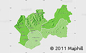 Political Shades Map of Man, single color outside