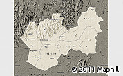Shaded Relief Map of Man, darken