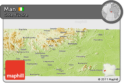 Physical Panoramic Map of Man