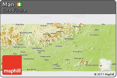 Physical Panoramic Map of Man
