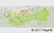 Physical Panoramic Map of Man, lighten, semi-desaturated