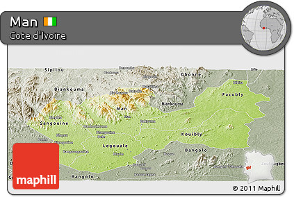 Physical Panoramic Map of Man, semi-desaturated