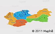 Political Panoramic Map of Man, single color outside