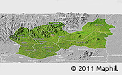 Satellite Panoramic Map of Man, lighten, desaturated