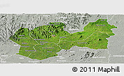 Satellite Panoramic Map of Man, lighten, semi-desaturated