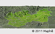 Satellite Panoramic Map of Man, semi-desaturated