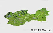 Satellite Panoramic Map of Man, single color outside