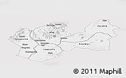 Silver Style Panoramic Map of Man, single color outside