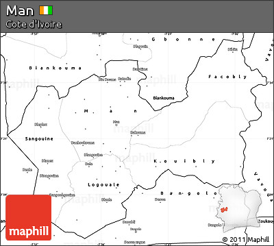 Blank Simple Map of Man