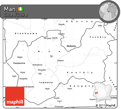 Blank Simple Map of Man