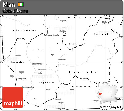Blank Simple Map of Man
