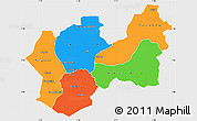 Political Simple Map of Man, single color outside
