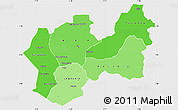 Political Shades Simple Map of Man, single color outside