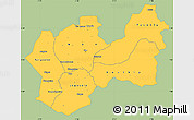 Savanna Style Simple Map of Man, single color outside
