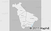 Gray 3D Map of Mankono, single color outside