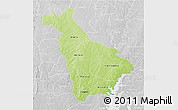 Physical 3D Map of Mankono, lighten, desaturated