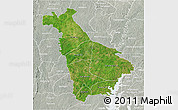 Satellite 3D Map of Mankono, lighten, semi-desaturated