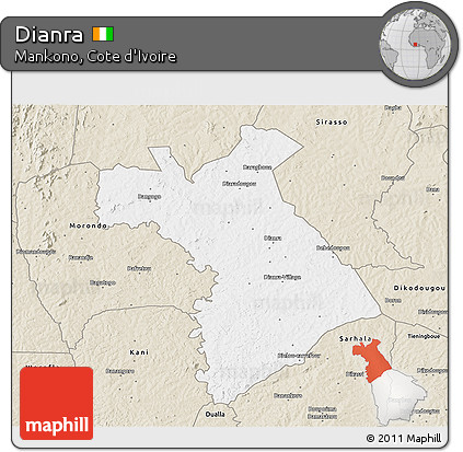 Classic Style 3D Map of Dianra
