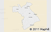 Classic Style 3D Map of Dianra, single color outside