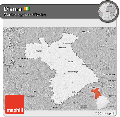 Gray 3D Map of Dianra