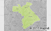 Physical 3D Map of Dianra, desaturated