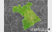 Satellite 3D Map of Dianra, desaturated