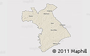 Shaded Relief 3D Map of Dianra, single color outside
