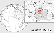Blank Location Map of Dianra, highlighted country