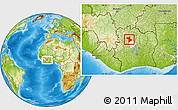 Physical Location Map of Dianra, highlighted parent region