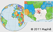 Political Location Map of Dianra, highlighted country, highlighted parent region