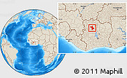 Shaded Relief Location Map of Dianra