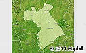 Physical Map of Dianra, satellite outside