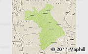 Physical Map of Dianra, shaded relief outside