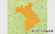 Political Map of Dianra, physical outside