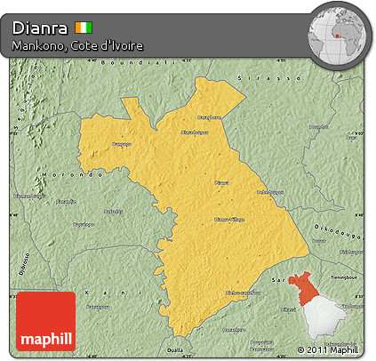 Savanna Style Map of Dianra