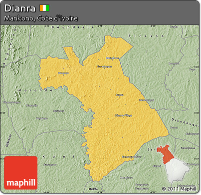 Savanna Style Map of Dianra