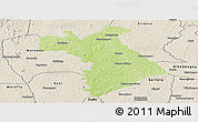 Physical Panoramic Map of Dianra, shaded relief outside