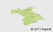 Physical Panoramic Map of Dianra, single color outside