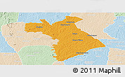 Political Panoramic Map of Dianra, lighten